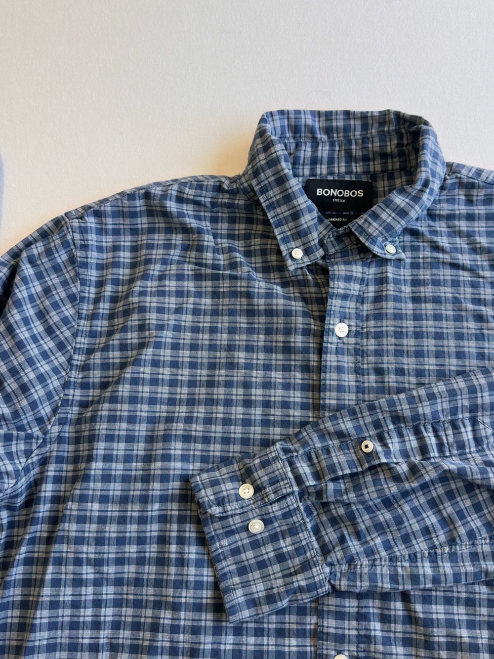 Bonobos Plaid Button Up Shirt Size Large Short
